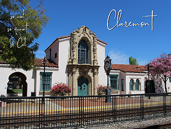 Postcard Claremont CA poppies