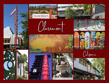 Claremont Village West postcard